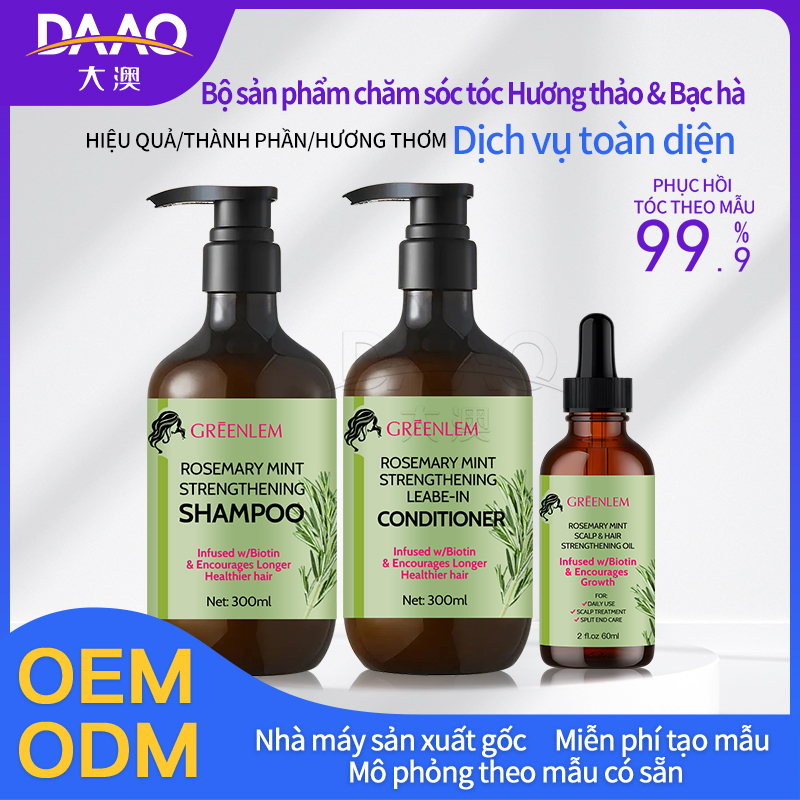 Bộ sản phẩm chăm sóc tóc Hương thảo & Bạc hà