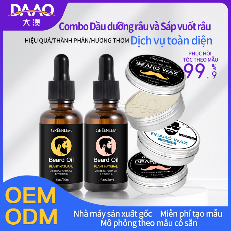 Combo Dầu dưỡng râu và Sáp vuốt râu