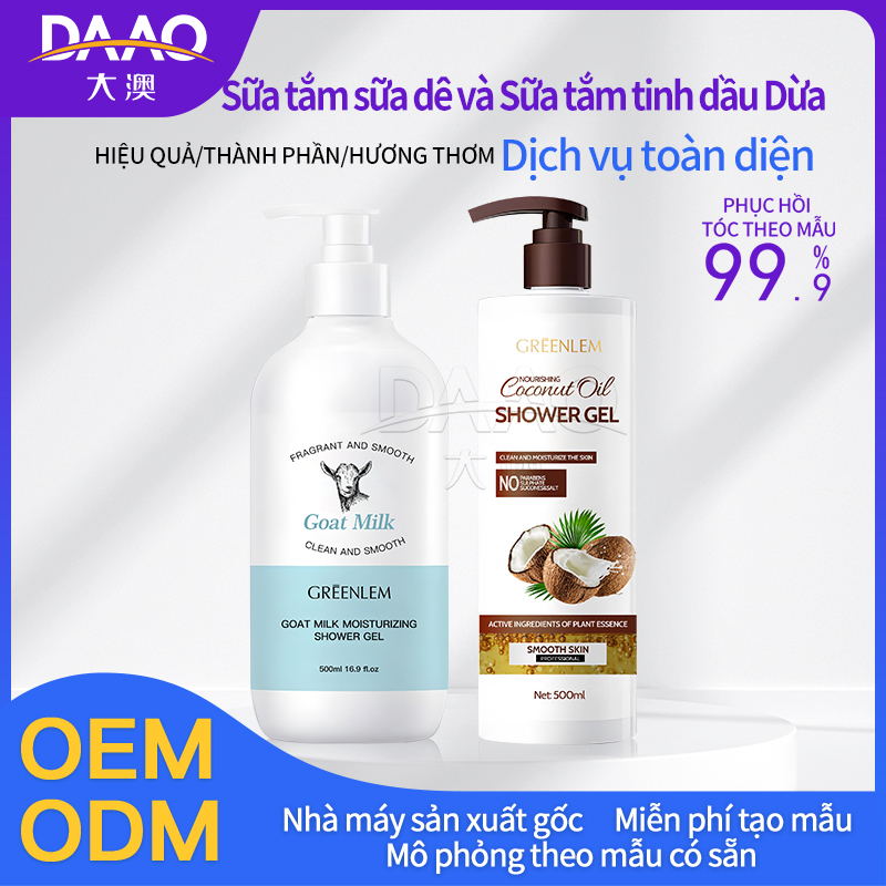 Sữa tắm sữa dê và Sữa tắm tinh dầu Dừa